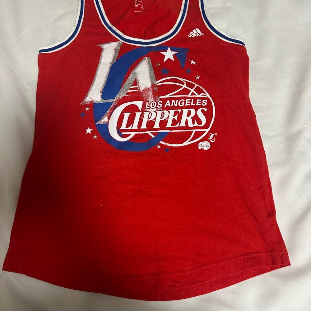 Adidas Red LA Clippers Tank Top sleveeless size large